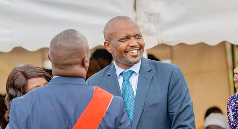 Moses Kuria during the ordination ceremony for 6 Franciscan priests at St Francis of Assisi Church Limuru