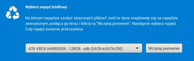 Płyta Ratunkowa automatycznie znajduje skasowane napędy (partycje) na twardych dyskach i pamięciach USB. Możemy je odtworzyć albo otworzyć w menedżerze plików Płyty Ratunkowej, aby uratować poszczególne dane i foldery.