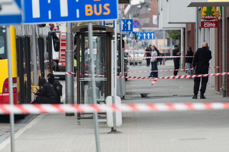 WROCŁAW AUTOBUS PAKUNEK WYBUCH (miejsce zdarzenia)