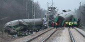 Katastrofa kolejowa na Śląśku, fot. PAP/Jacek Bednarczyk