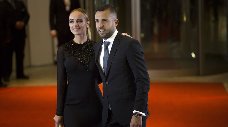 Jordi Alba és barátnője, Romarey Ventura összeházasodnak /Fotó: Northfoto 