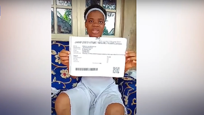 This video grab shows UTME candidate Mmesoma Joy Ejikeme [Channels TV]