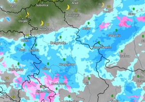 Radarski snimci: Kiša i sneg u Srbiji: RHMZ upozorava na obilne padavine i opasnost od poplava