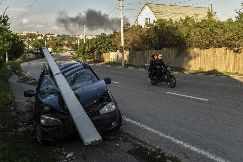 Dim iznad Kupjanska u regionu Harkova 18. septembra