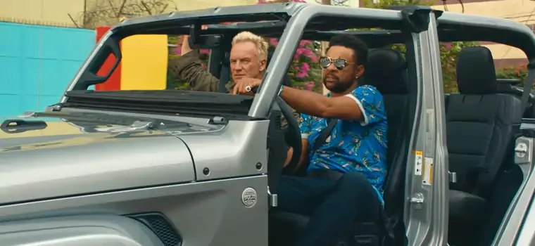 Sting i Shaggy jeżdżą Jeepem