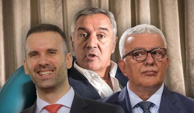 Milo Đukanović, Milojko Spajić i Andrija Mandić 