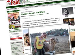 Natalia Lesz ujeżdżała wielbłąda