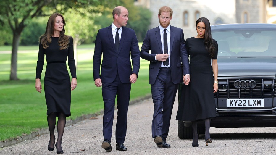 Katalin hercegné, Vilmos herceg, Harry herceg és Meghan hercegné / Fotó: Northfoto