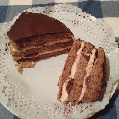 Csokis meggyes torta