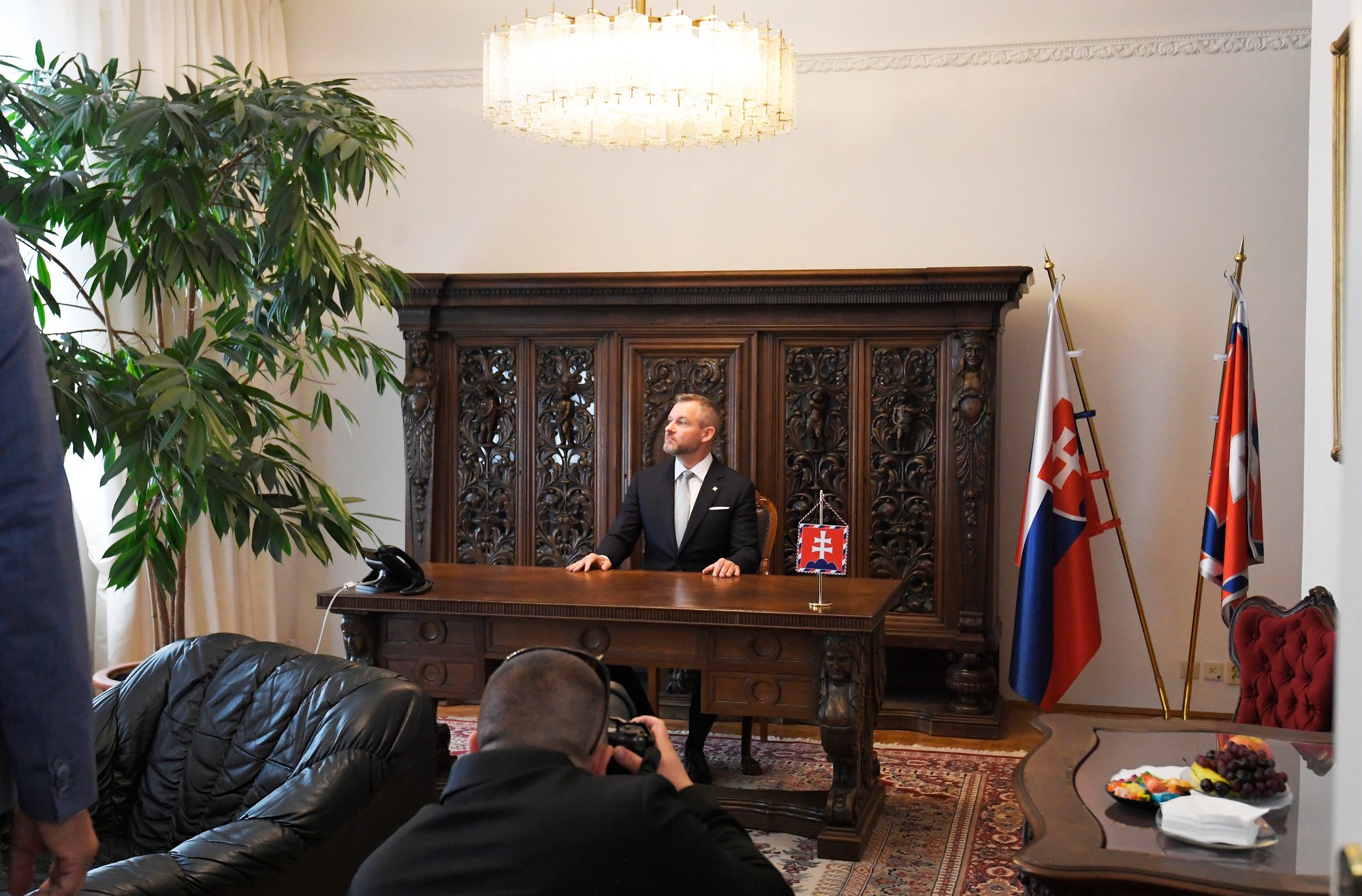 Prezident SR Peter Pellegrini na návšteve regionálneho pracoviska Kancelárie prezidenta SR v Košiciach.