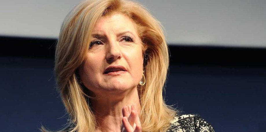 Arianna Huffington catches up on email.