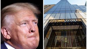Former President Donald Trump, left, and the exterior of Trump Tower, where the Trump Organization is headquartered.Justin Sullivan/Getty Images, left. Nicolas Economou/Getty Images, right.
