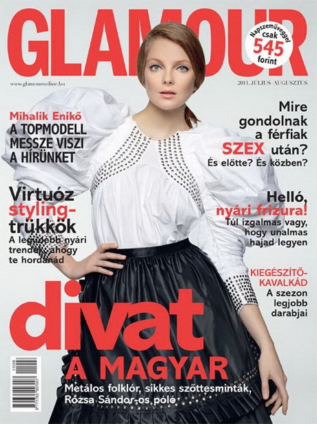 Mihalik Enikő a GLAMOUR 2011. július-augusztusi címlapján