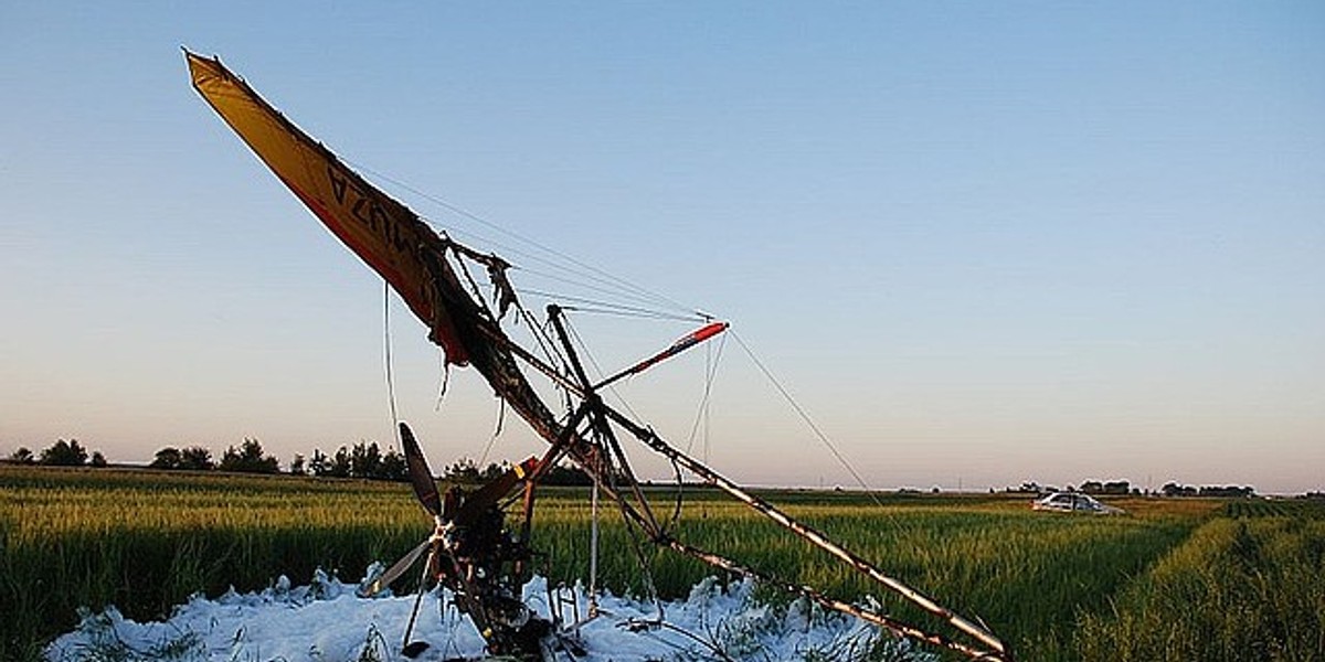 motolotnia pożar