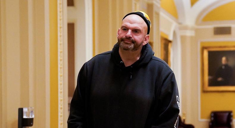 Fetterman has grown increasingly critical of Biden's approach to Israel — but he insisted on Tuesday that wasn't the case.Reuters/Elizabeth Frantz