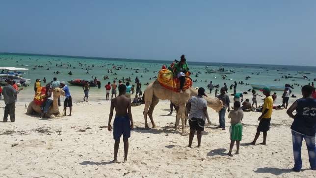 Tourists at Pirates beach, Mombasa. (Baraka FM)