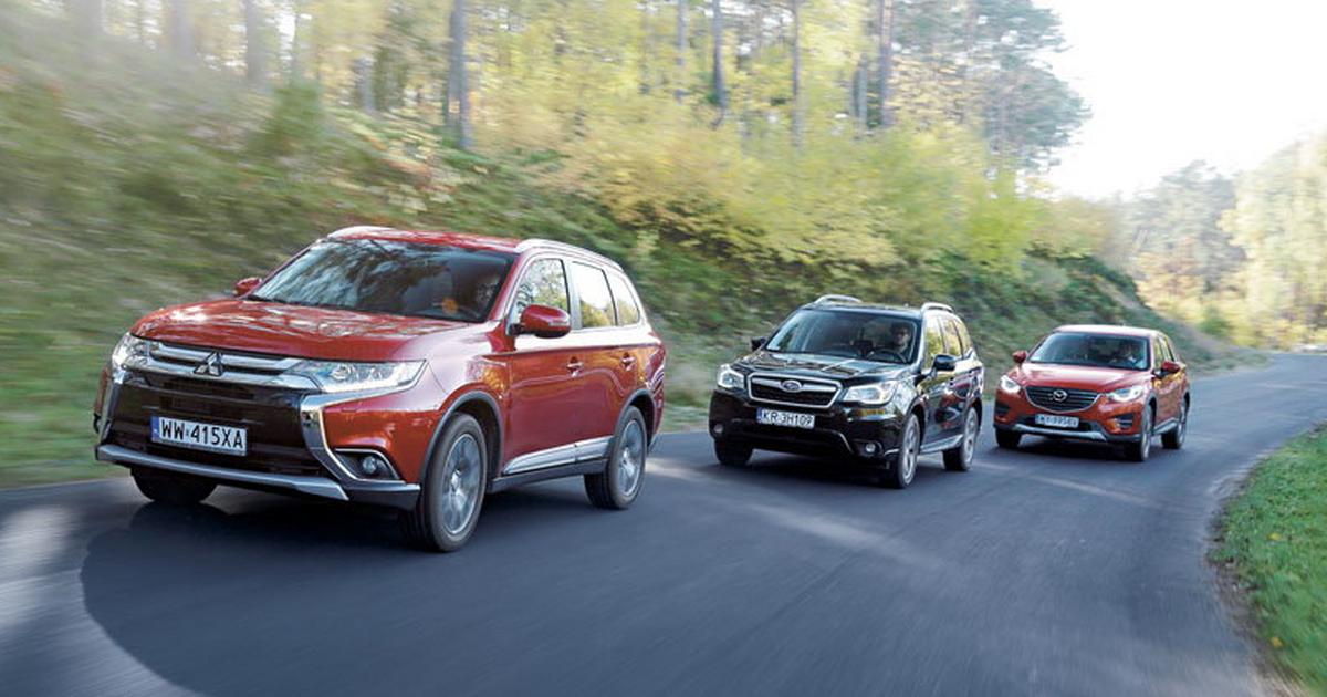 Mitsubishi Outlander kontra Subaru Forester i Mazda CX5