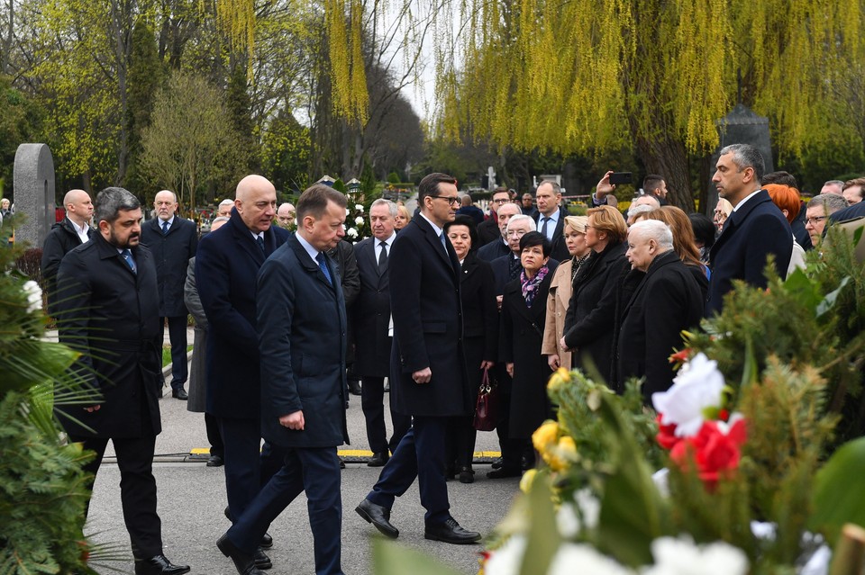 Warszawa, 16.04.2023. Obchody 13. rocznicy katastrofy smoleńskiej na Powązkach