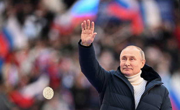 Władimir Putin na koncercie z okazji aneksji Krymu