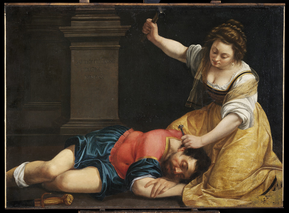 Artemisia Gentileschi, "Jael and Sisera" ("Jael i Sisera", datowany na 1620 r.)