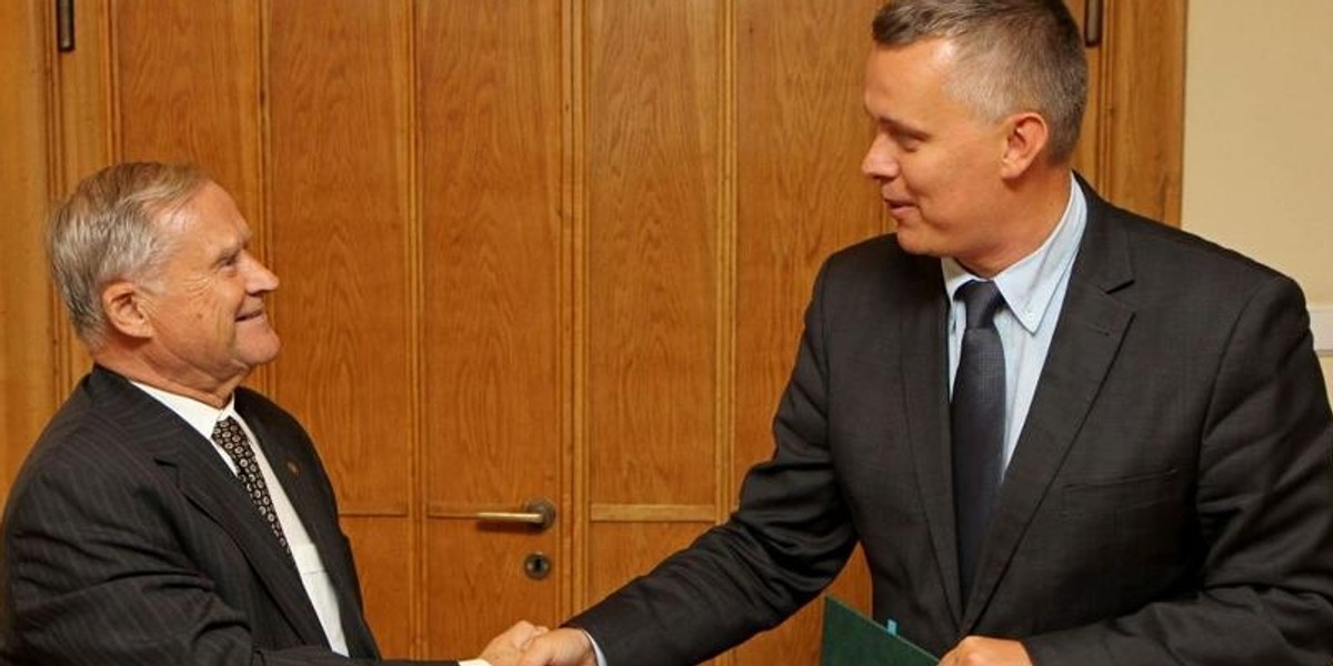 Roman Harmoza i Tomasz Siemoniak