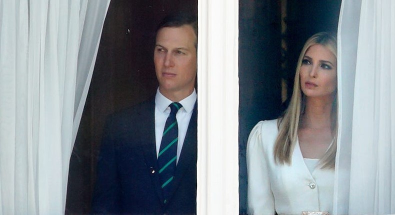 Former White House advisors Jared Kushner and Ivanka Trump.