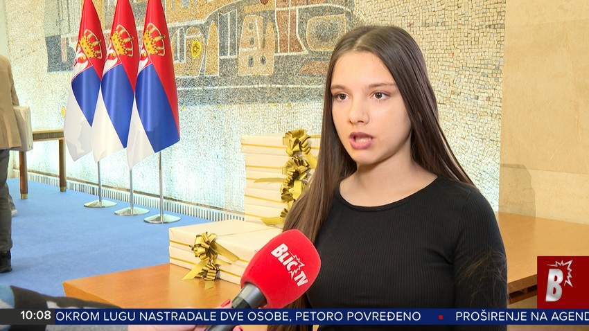 Tea Ivanović, dobitnica priznanja za postignute izvanredne rezultate na takmičenjima