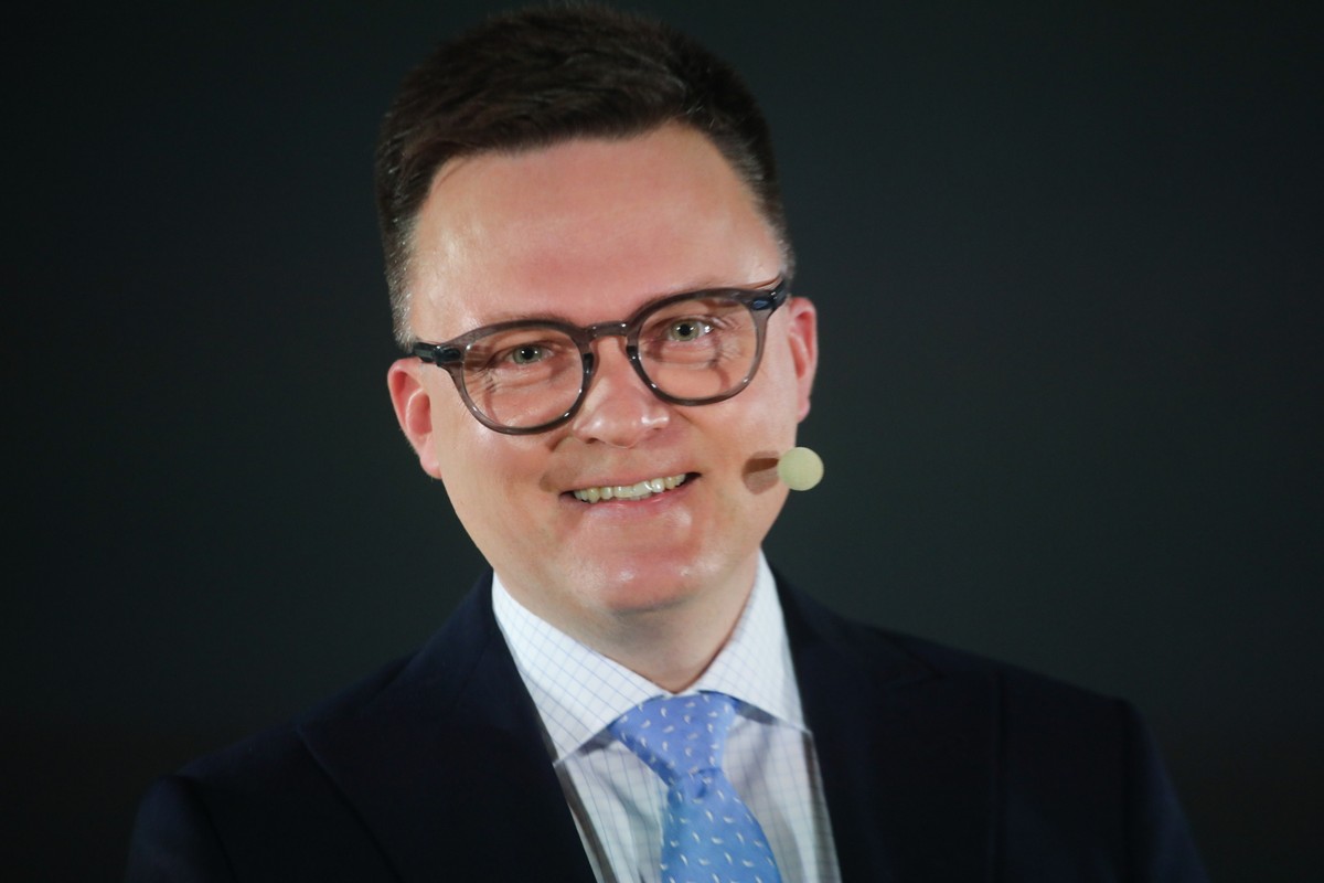 Warszawa, 25.05.2024. Marszałek Sejmu Szymon Hołownia podczas wystąpienia pt. "Czy Polska może być gospodarczą potęgą" w Centrum Konferencyjnym ADN w Warszawie, 25 bm. (ad) PAP/Albert Zawada