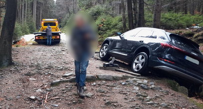 Jechał na skróty do Czech przez Karkonoski Park Narodowy. Mocno tego pożałował