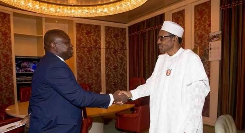 Governor Akinwunmi Ambode meets President Muhammadu Buhari on Friday, April 29, 2016, at the Presidential Villa, Abuja.He is expected to receive the president on Thursday, March 29, 2018, in Lagos.
