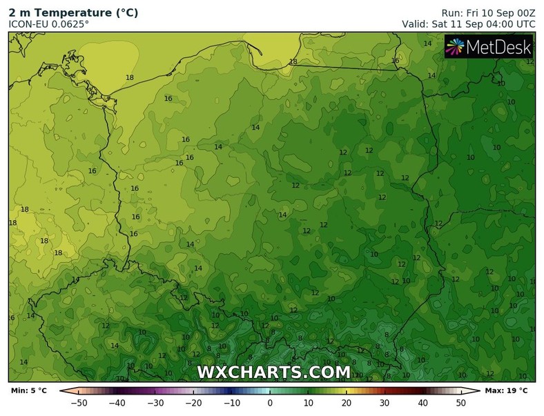 Na termometrach zróżnicowane wartości