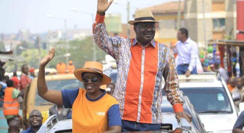 Raila Odinga campaigning for Bernard Imran Okoth in Kibra