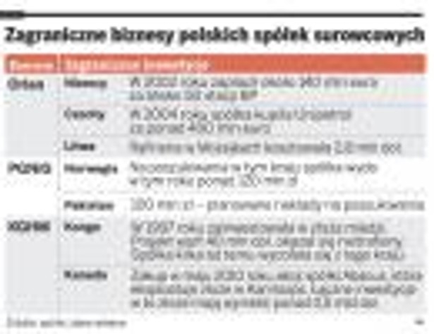 Zagraniczne biznesy polskich spółek surowcowych
