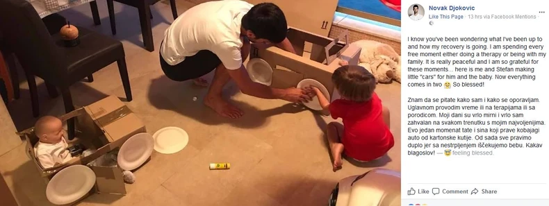 Đoković se igra sa sinom