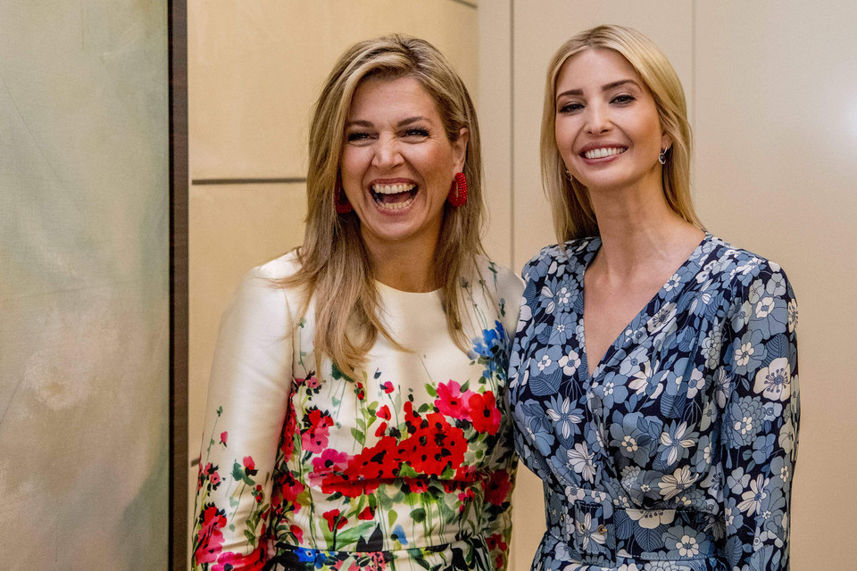 Królowa Maxima i Ivanka Trump na spotkaniu w podobnych kreacjach