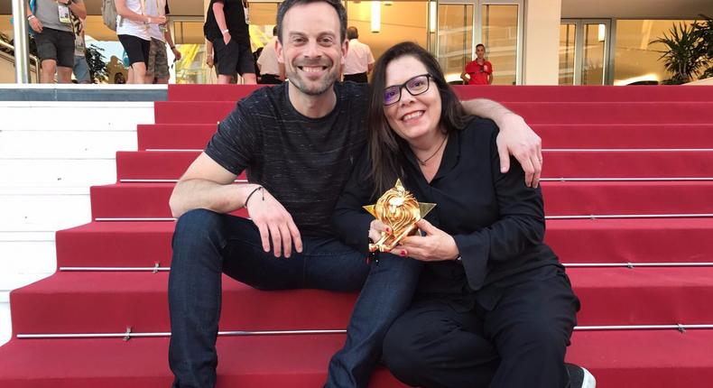 Saatchi & Saatchi New York chief creative officer Javier Campopiano (left) with CEO Andrea Diquez (right) at Cannes