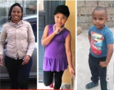 Joyce Syombua, 31,  Shanice (10) and Prince Michael (5) 