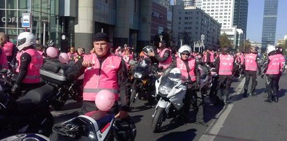 Różowi motocykliści w walce z rakiem