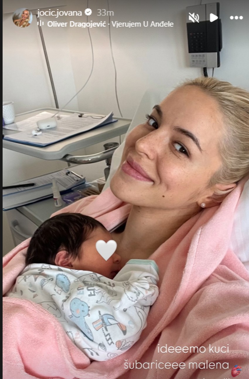 Jovana Jocić podelila fotografije iz porodilišta