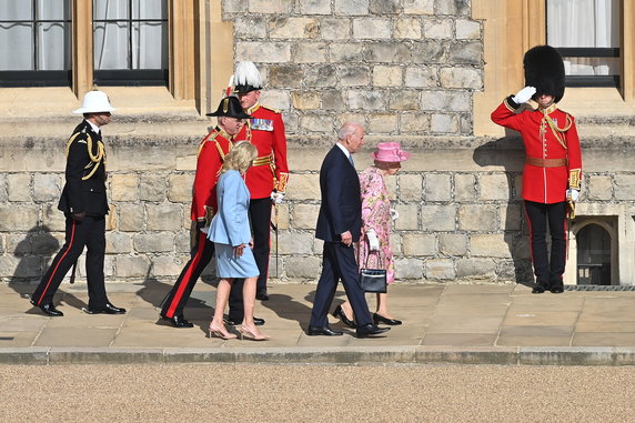 Joe i Jill Bidenowie z wizytą u Elżbiety II w zamku Windsor