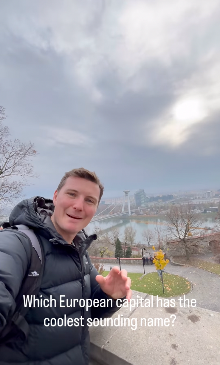 Austrálčan Tom Johnson navštíl Bratislavu. 