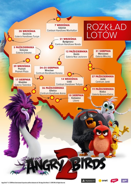 Angry Birds 2: rozkład lotów