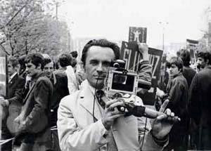 Jan Piechura, AKF Sawa, Warszawa, przy realizacji filmu "Manifestacja", 1973; foto: archiwum Klubu AKF Sawa, Warszawa