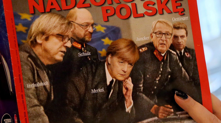 A Wprost című lengyel magazin címlapja Hitlerékre hajaz / Fotó: MTI