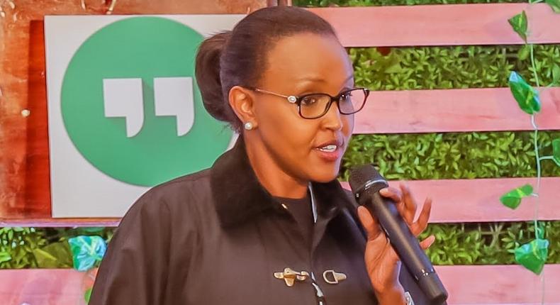 Africa Director for Android Platform Partnerships at Google Mariam Abdullahi addresses Software engineers attending Google Sandbox event in Nairobi on November 17, 2022