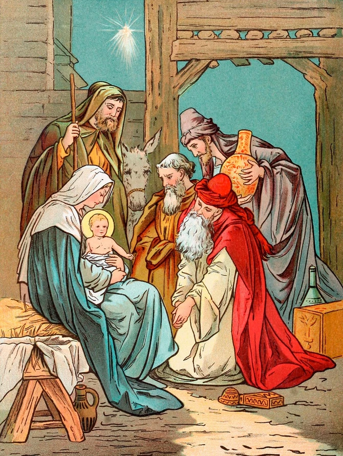 Rođenje Isusa Hrista, ilustracija