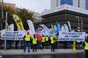 Protest górników odbywał się głównie przed siedzibą PiS przy ul. Nowogrodzkiej w Warszawie