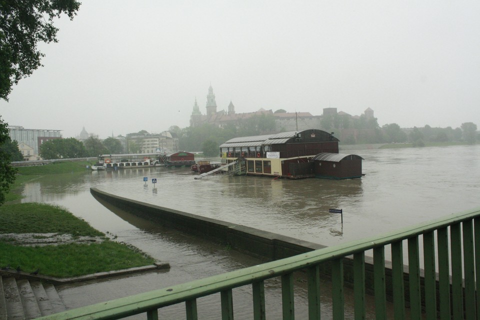 WISŁA KRAKÓW DĘBNICKI MOST POWÓDŹ