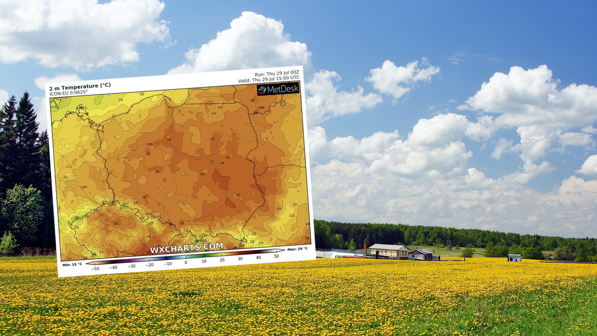 Prognoza pogody na czwartek, 29 lipca. Czeka nas zmiana