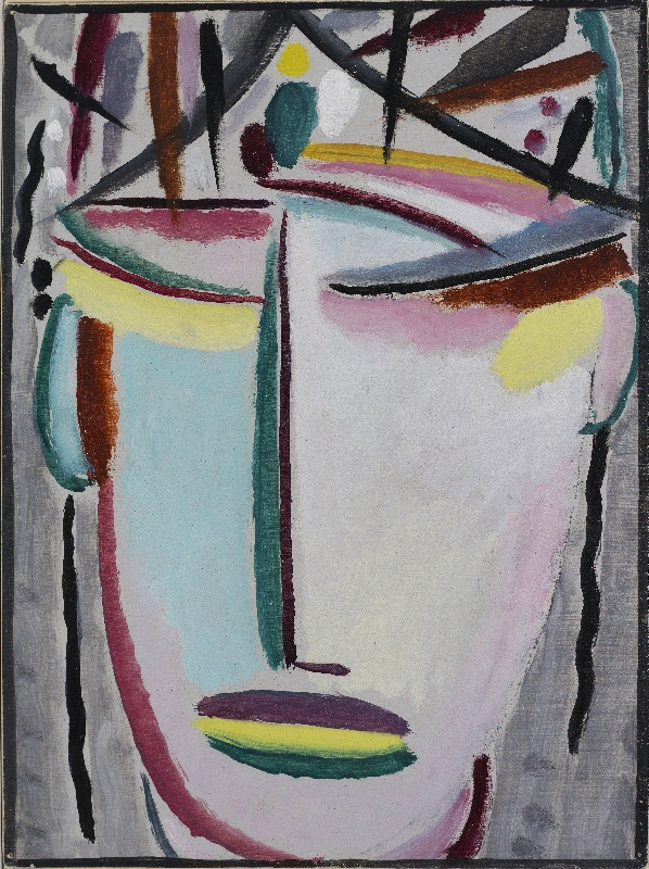 Alexej Jawlensky, Wielkie milczenie nr 6, 1918-1919, olej, tektura, Muzeum Sztuki w Łodzi